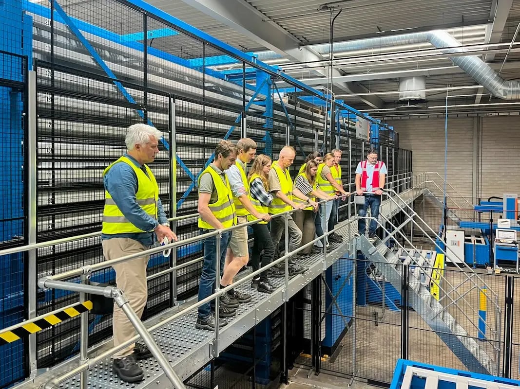 Participants visiting the Vencosteel production environment during the Meggsius Connect sparring session.